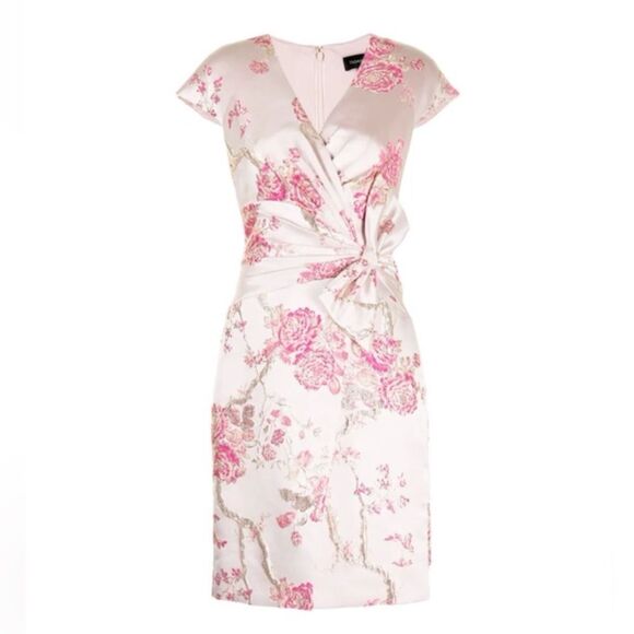 TADASHI SHOJI SHINOBU OBI-WRAP DRESS BLOSSOM BPM20544M Size 2 NWT